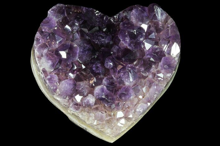 Purple Amethyst Crystal Heart - Uruguay #76783